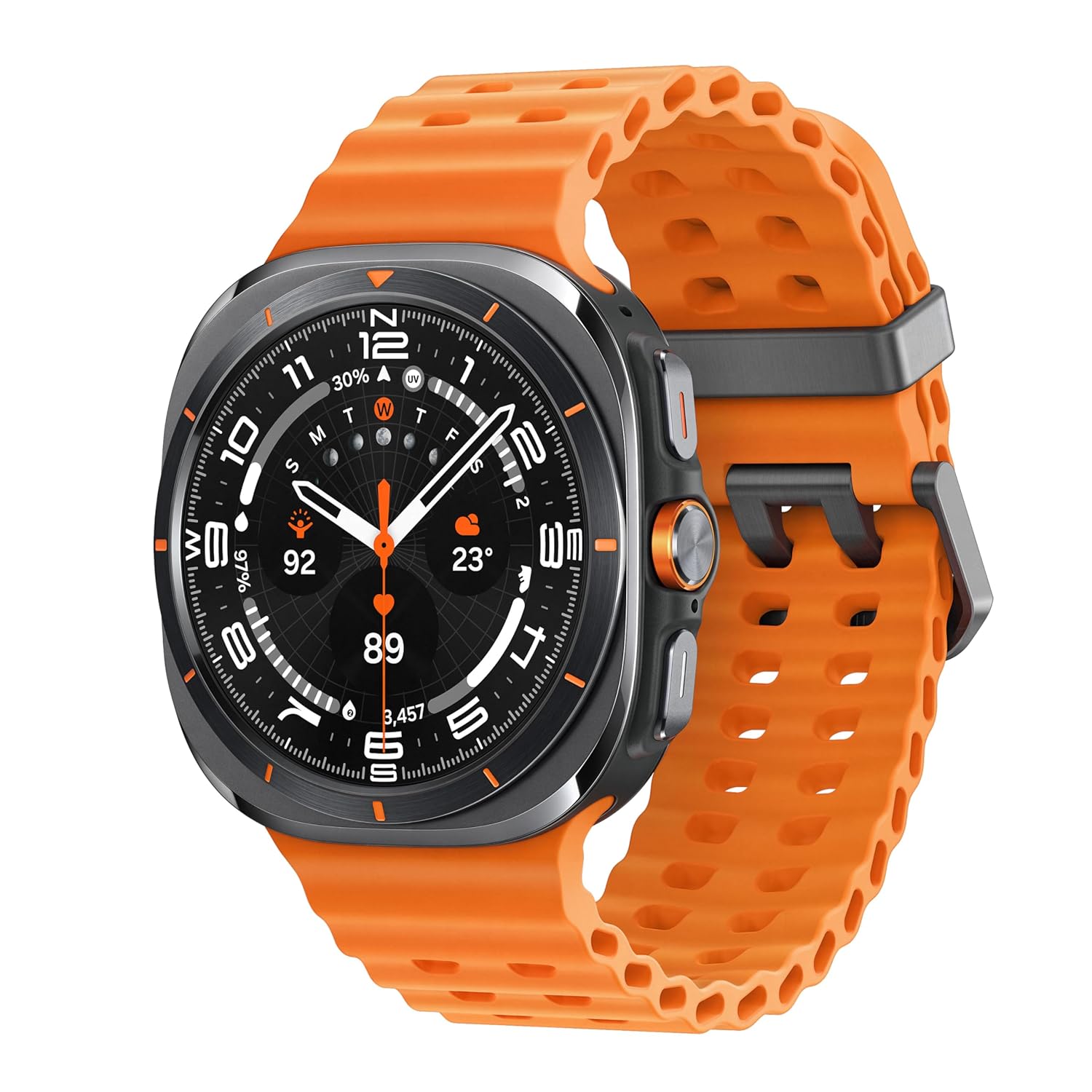 Samsung Galaxy Watch Ultra Smartwatch - 2025 Version, 47mm, Titanium, LTE (CAD Version & Warranty) - Durable Titanium Casing, Cushion Design, Quick Button, AI-Powered Health Monitoring